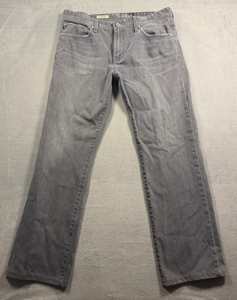 AG Adriano Goldschmied The Protege Straight Leg Jeans Gray Denim Men's 36x34